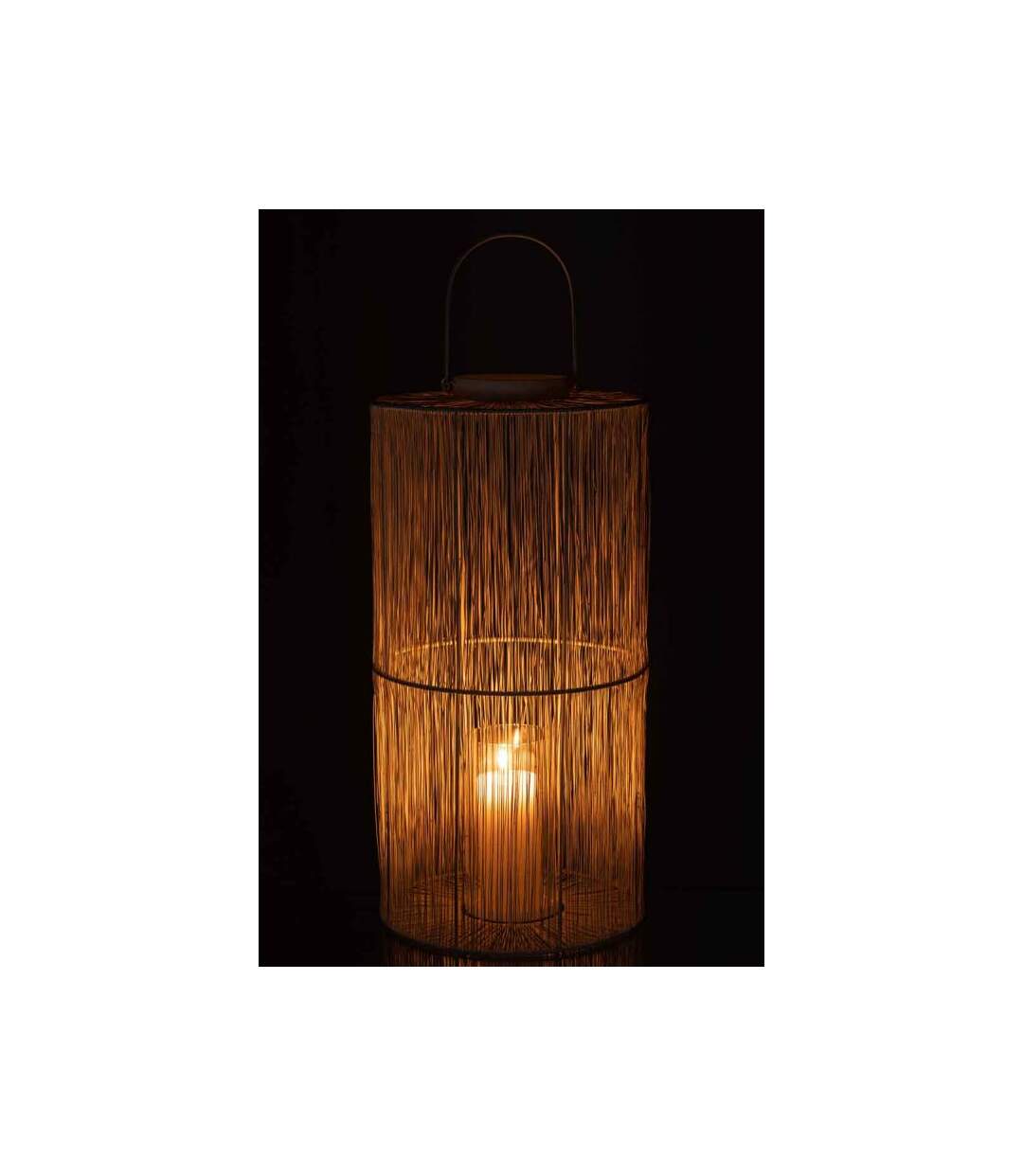 Paris Prix - Lanterne Déco En Métal vivena 60cm Blanc Mat