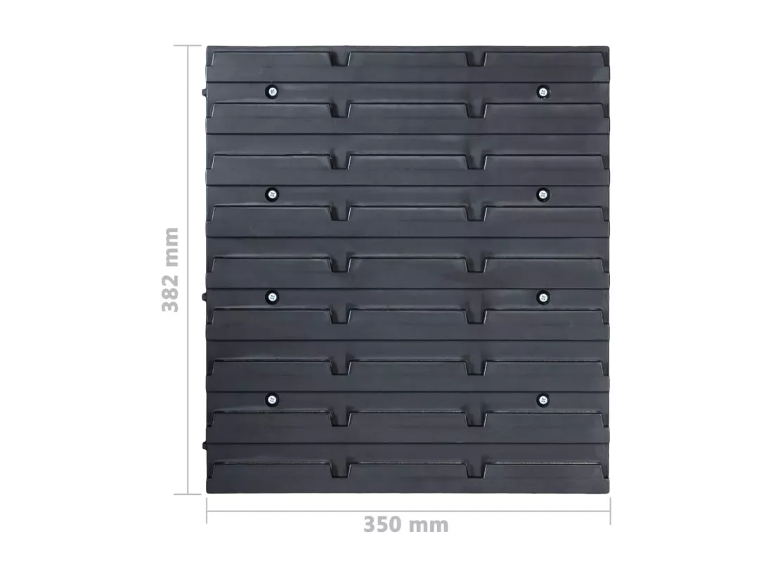Prolenta Premium - Kit de bacs de stockage avec panneaux muraux 96 pcs Bleu
