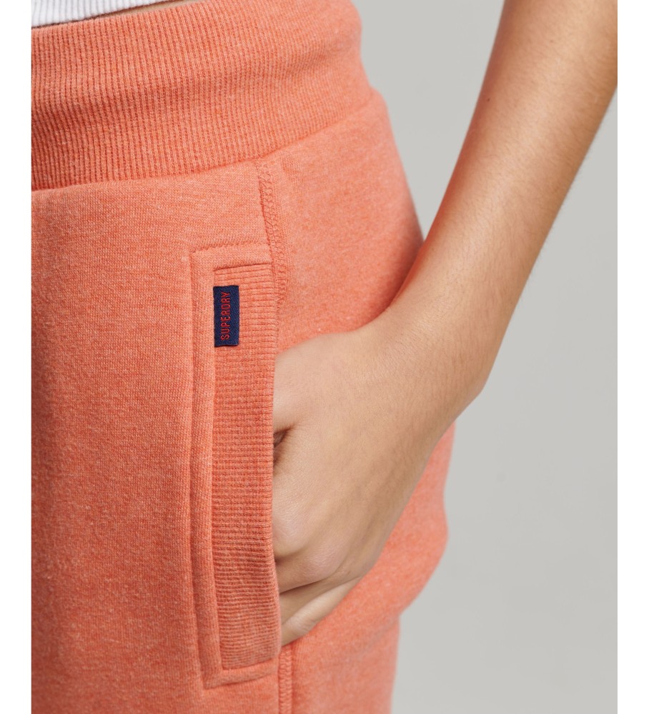 Calças de moletom Superdry Vintage Logo com logotipo laranja bordado