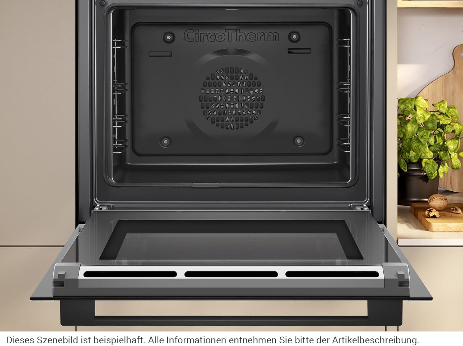NEFF B2CCJ7AK0, N30, Einbaubackofen 60x60cm, schwarz mit CircoTherm, LED Display, ohne Knebel, mit Pyrolyse, Klapptür