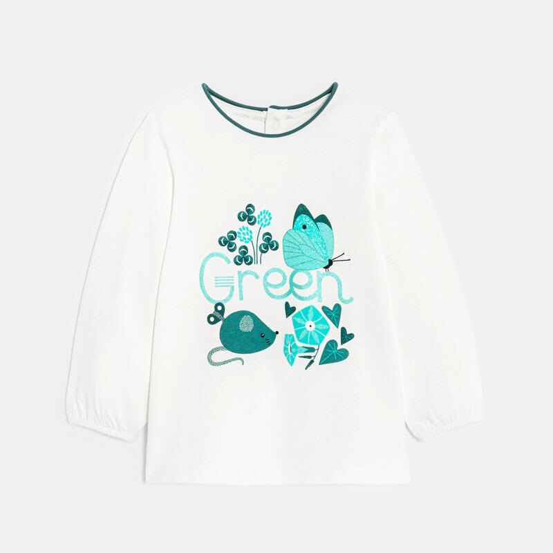 T-shirt blanc bébé fille Blanc