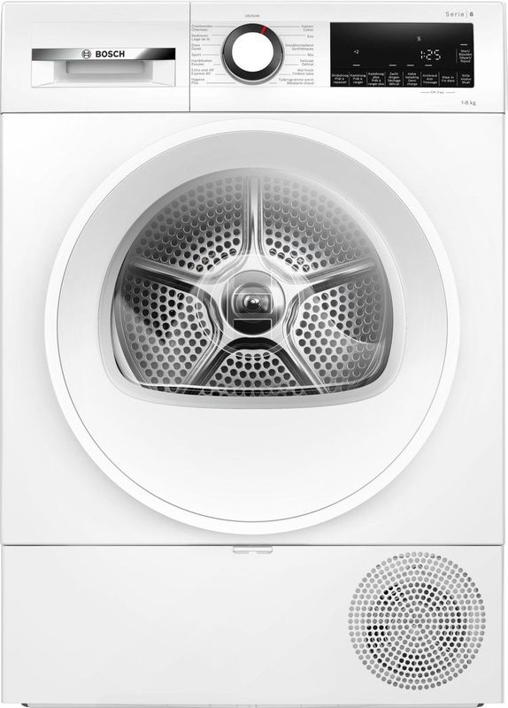 Bosch WQG133DEFG - Serie 6 - Warmtepompdroger - 8 kg - Auto Dry - NL/FR Display