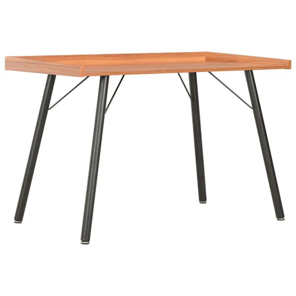 vidaXL - Computertafel - Bruin - Bewerkt hout