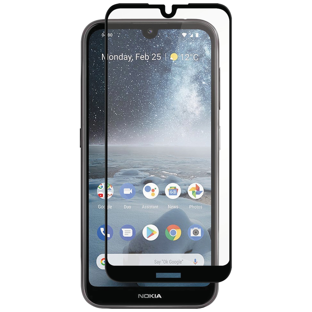 Panzer Full-Fit Nokia 4.2 skjermbeskytter (sort)