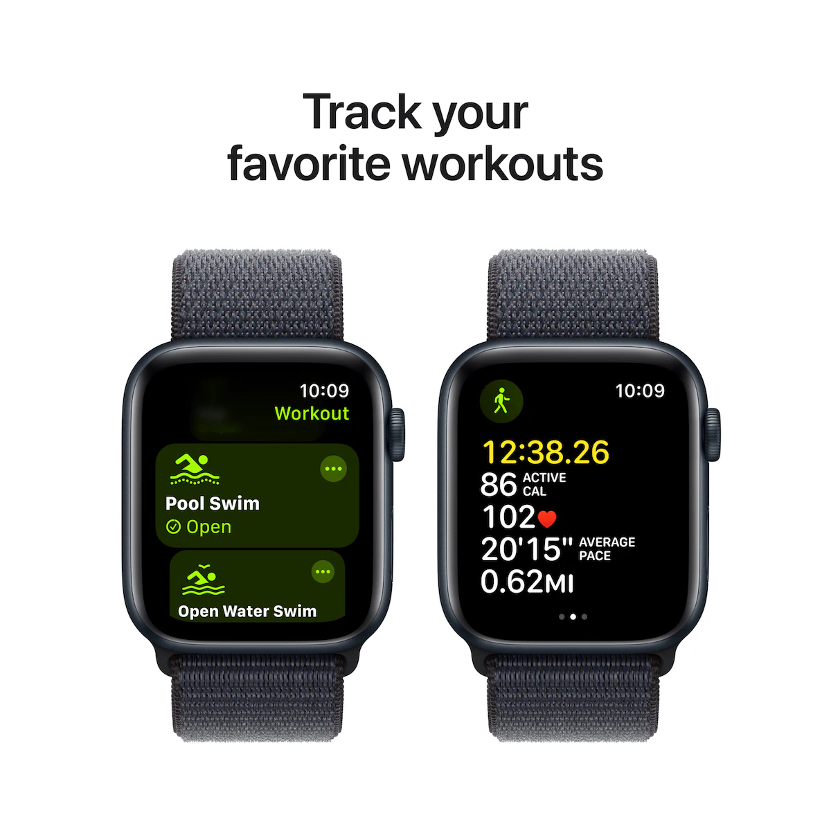 Apple Watch SE 2nd Gen 44mm GPS (Midnatt Alu/Blekk sport loop)