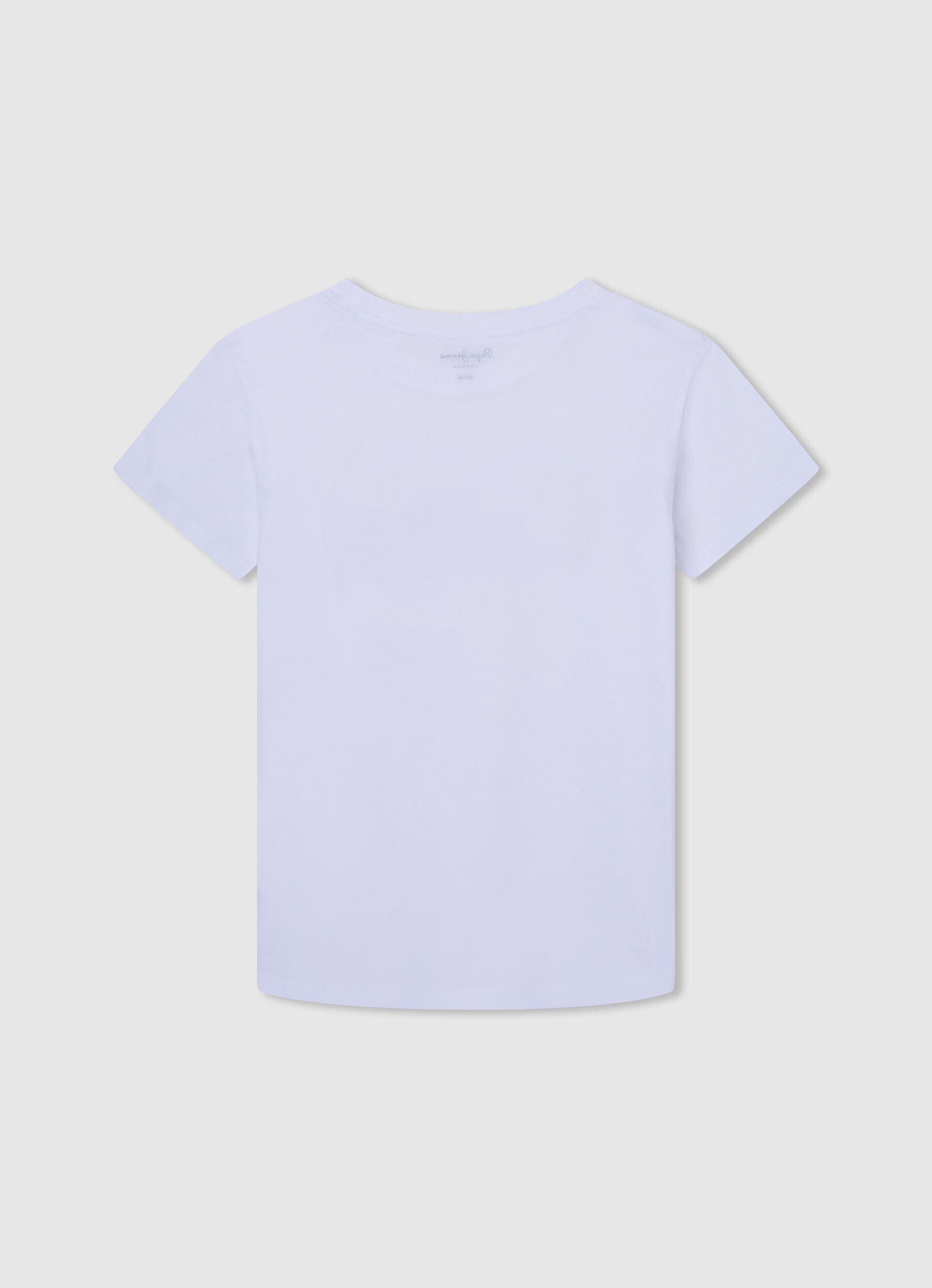Camiseta de algodão com logotipo estampado - branca