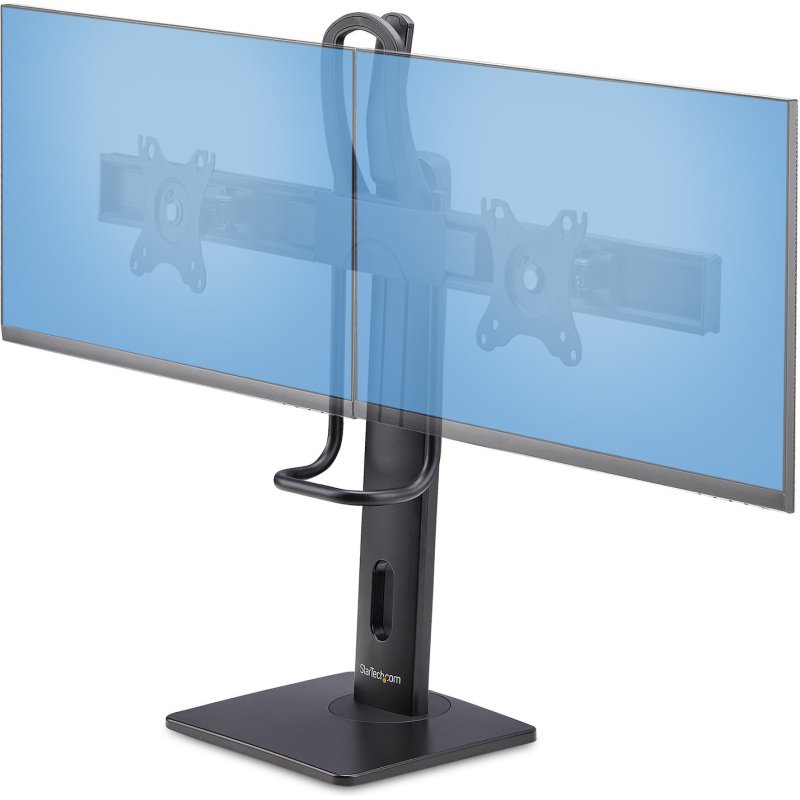 StarTech.com Support de Bureau pour Double Écrans de 27 pouces, Montage VESA 75x75/100x100, Réglage de la Hauteur Sans Outil, Jusqu'à 6kg par Écran