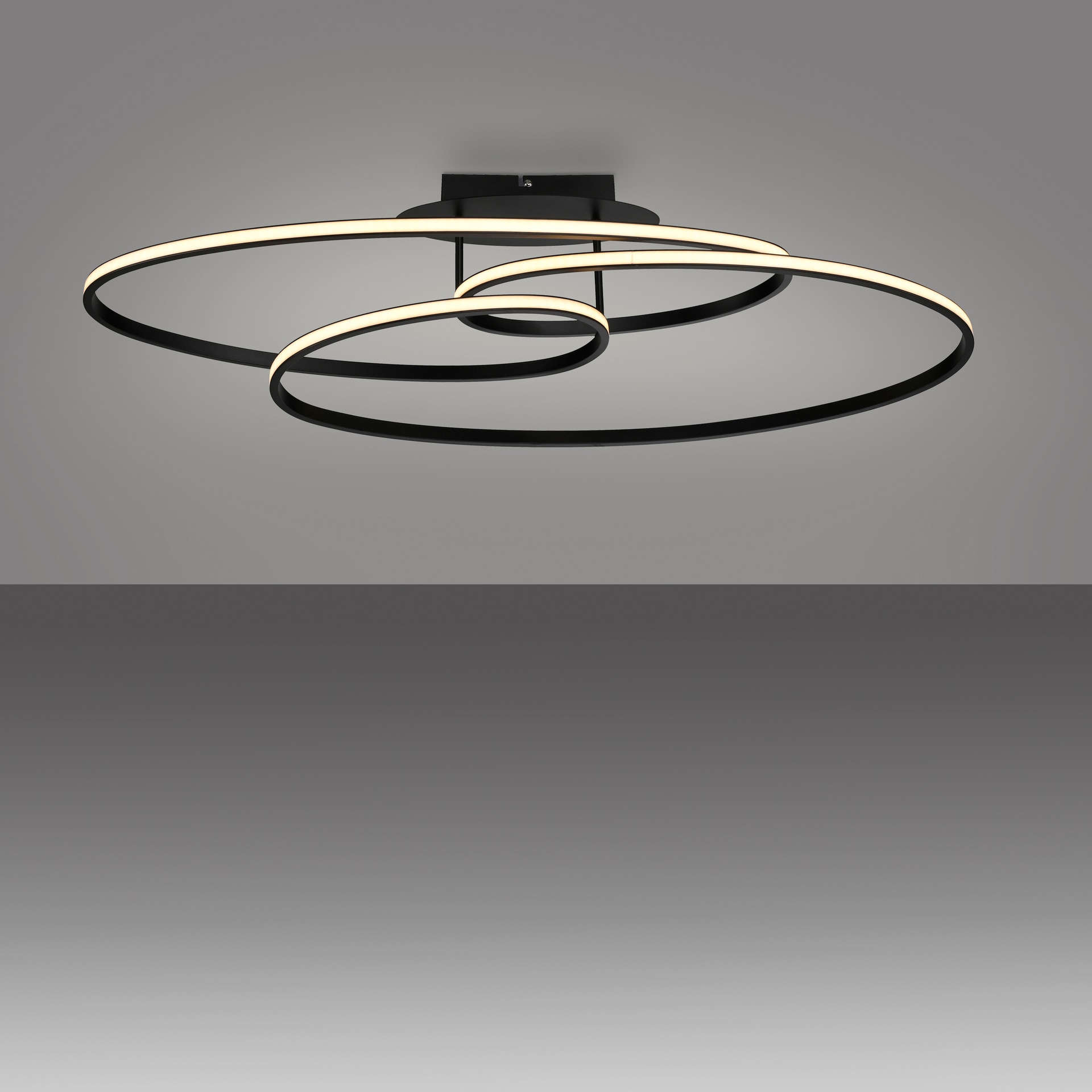 JUST LIGHT LED Deckenlampe LUMACA 81 x 30,5 cm schwarz