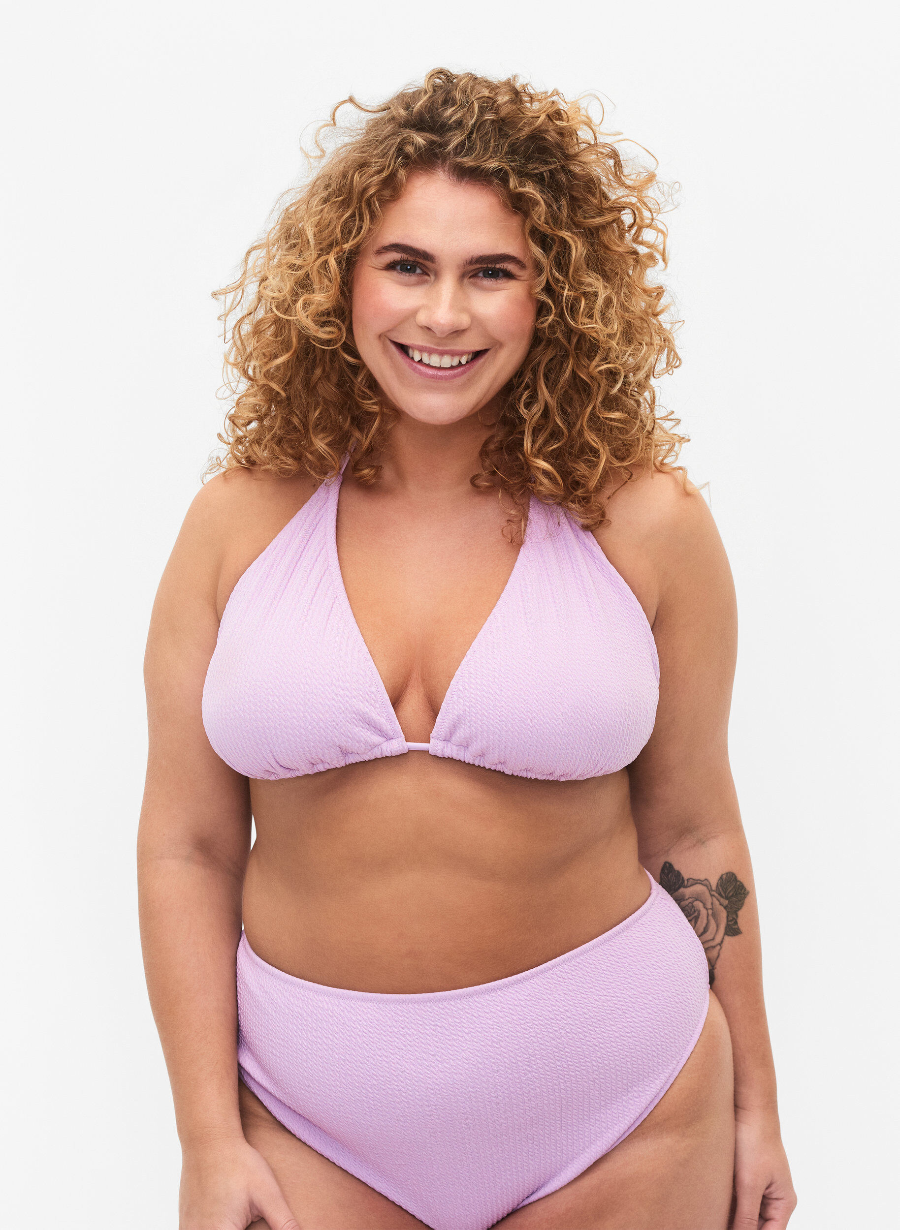 Trekants bikini bh med crepe struktur
