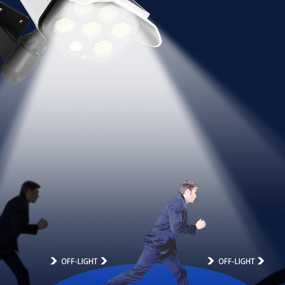 Dummy Outdoor Solar Sicherheitskamera Überwachungskamera Attrappe mit LED Beleuchtung und Fernbedienung inkl. Wandhalterung (IP66) - Weiss