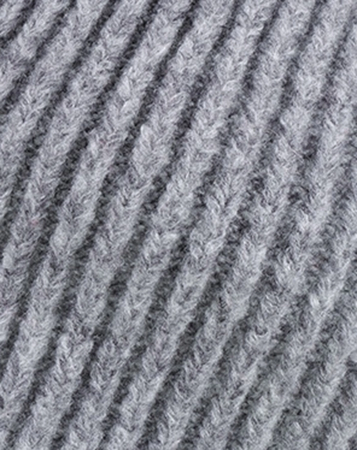 Beanie WINTER POMPON in mittelgrau meliert
