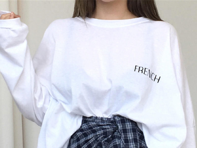 Gilmort - T-shirt met lange mouwen / geruit overhemd met minirok