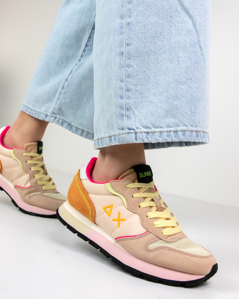 Sun 68 Ally Color explosion Lage sneakers  - roze