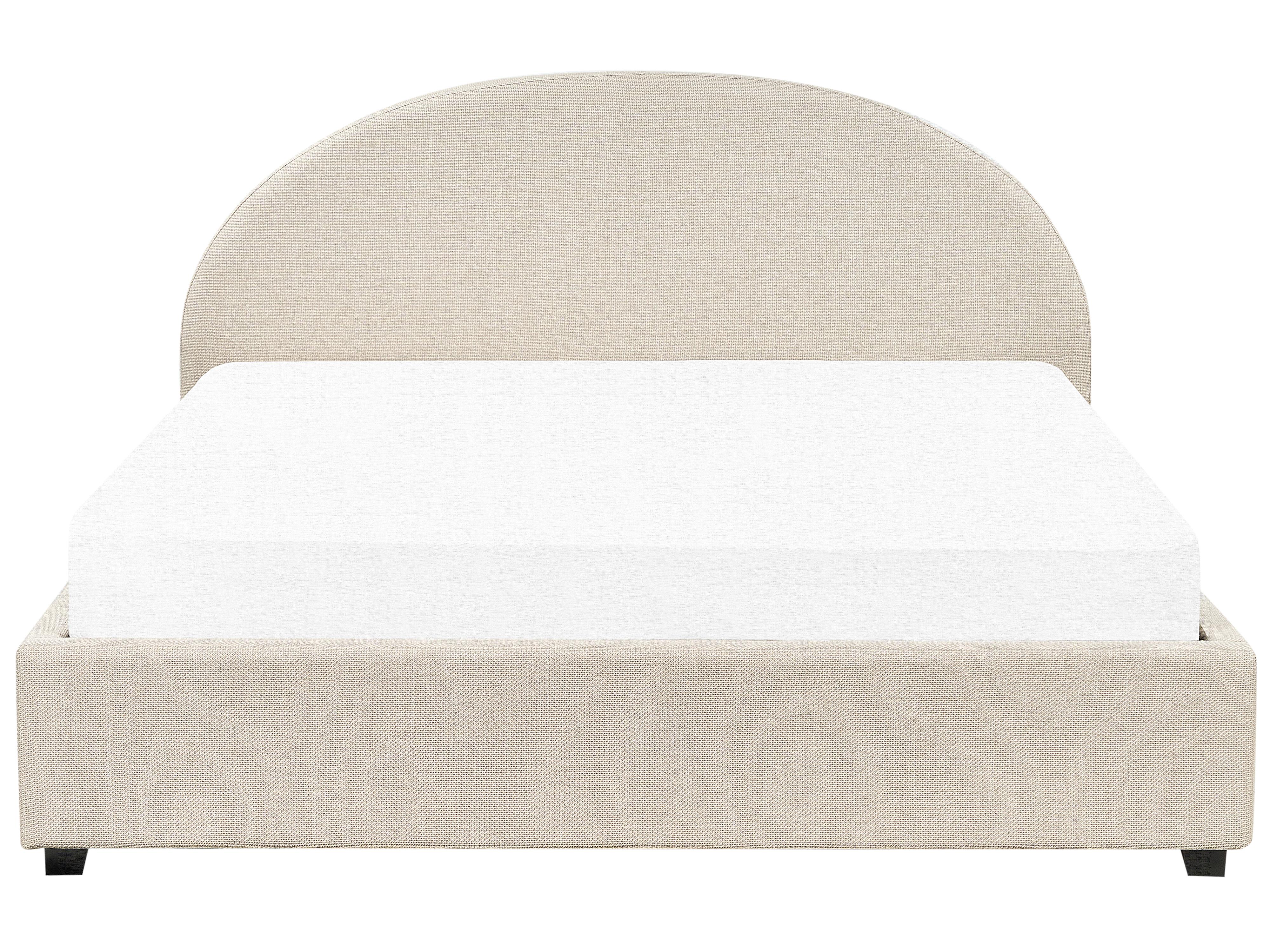 Bed met opbergruimte Stof VAUCLUSE 180 x 200 cm Zandbeige