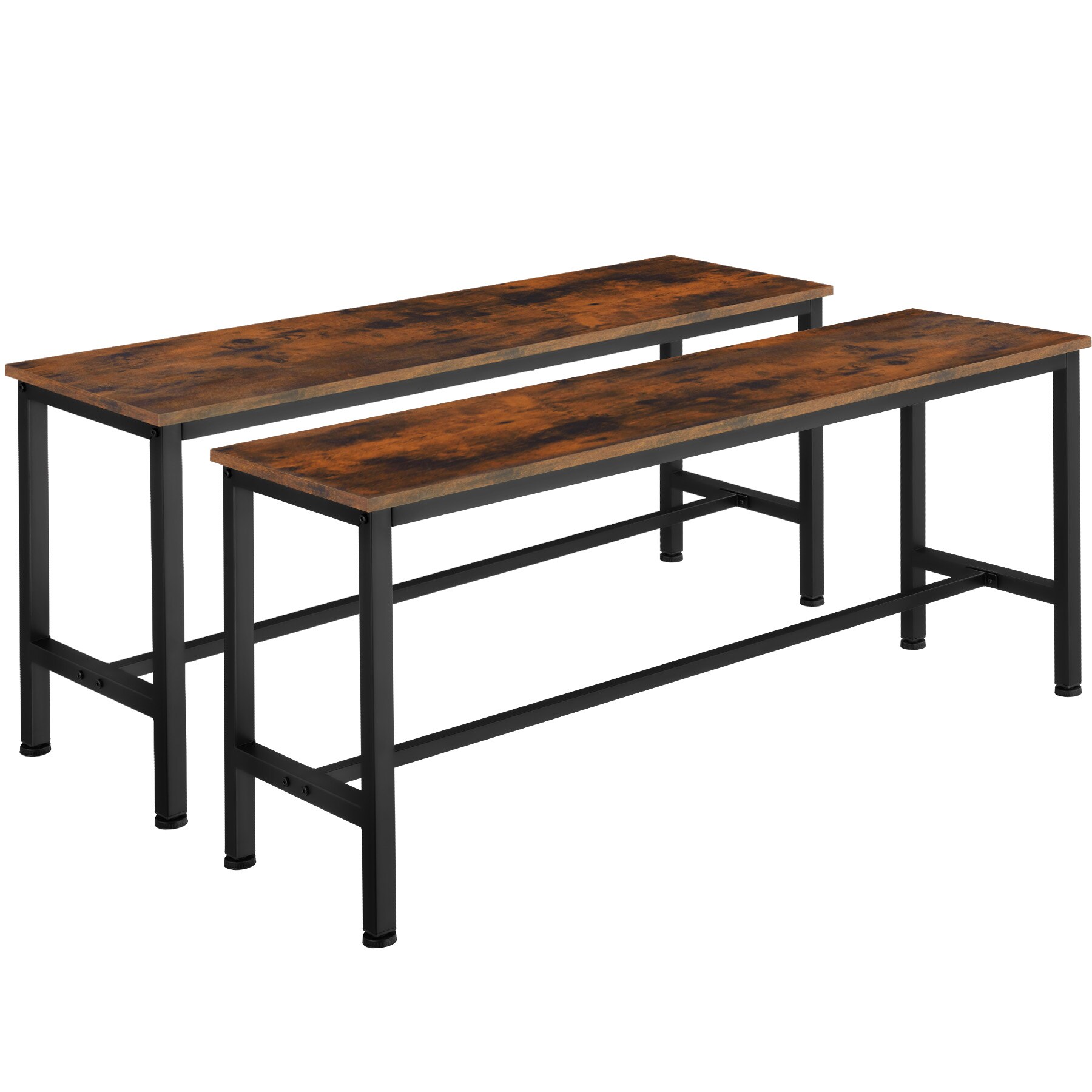 tectake® 2er Set Sitzbank, Industrial Style, Belastbarkeit 200 kg, 108 x 32,5 x 50 cm