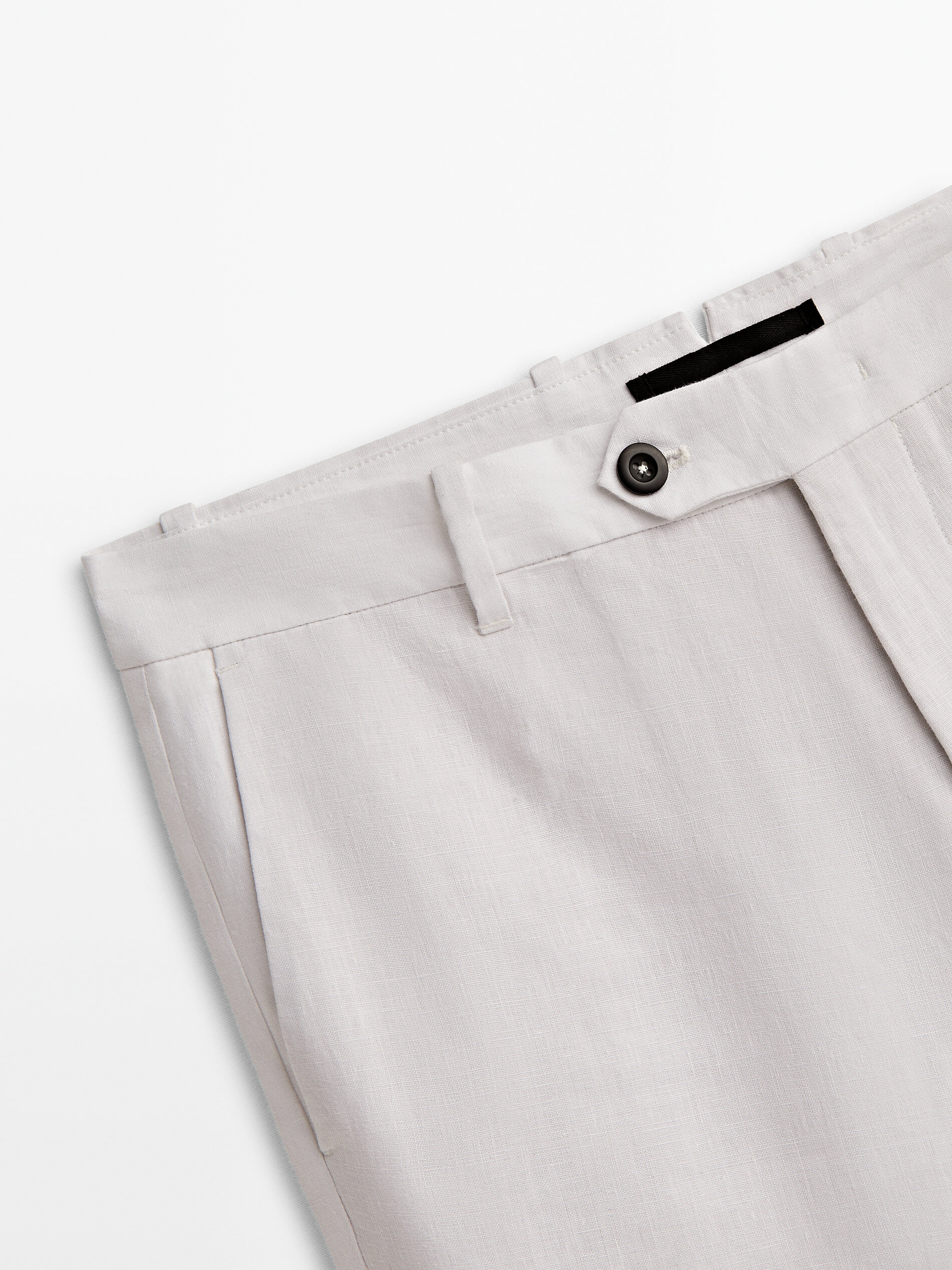 Calça reta 100% linho - Studio - BRANCA