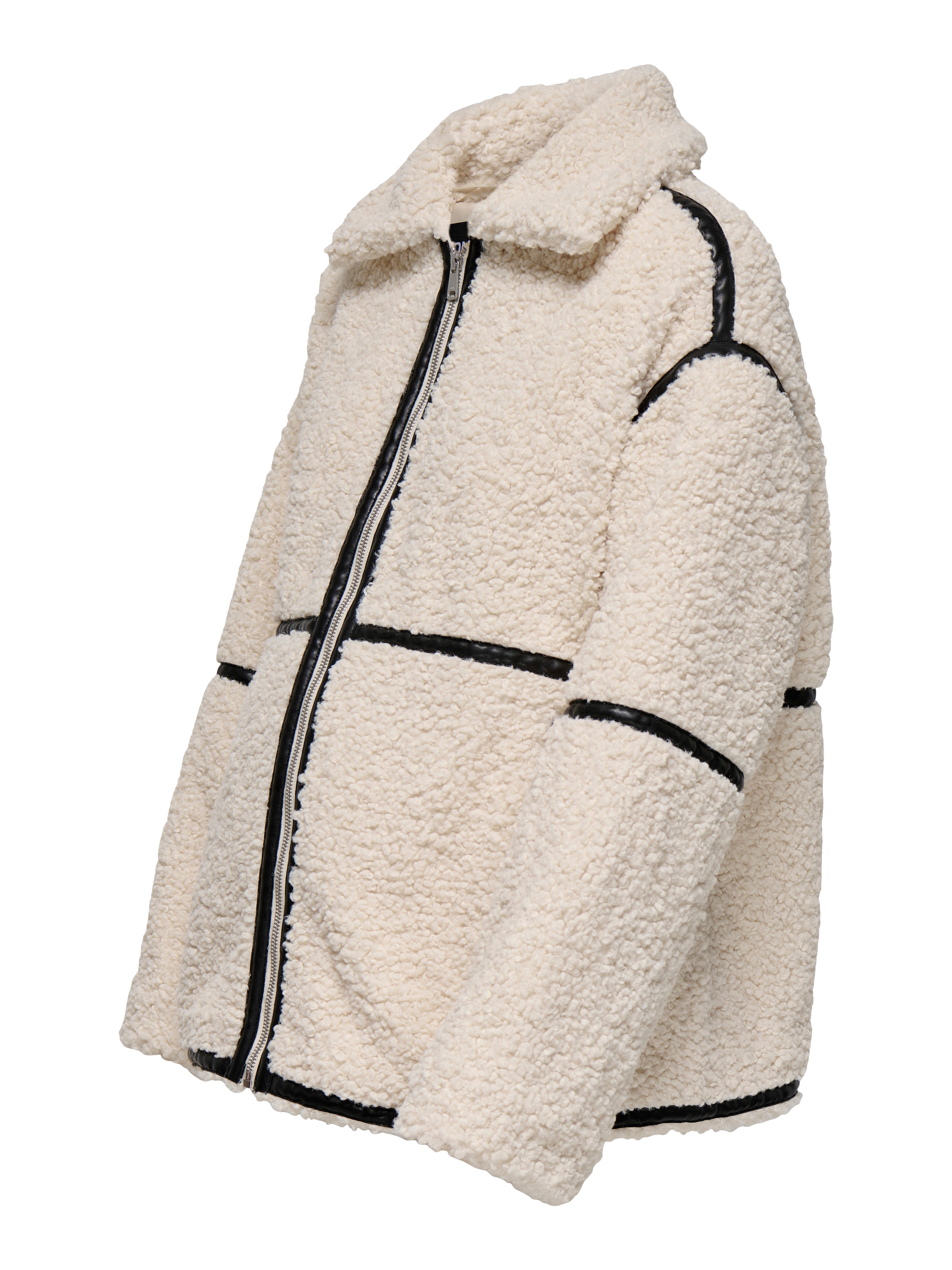 OLMPARIS Teddyfell Jacke White Sand