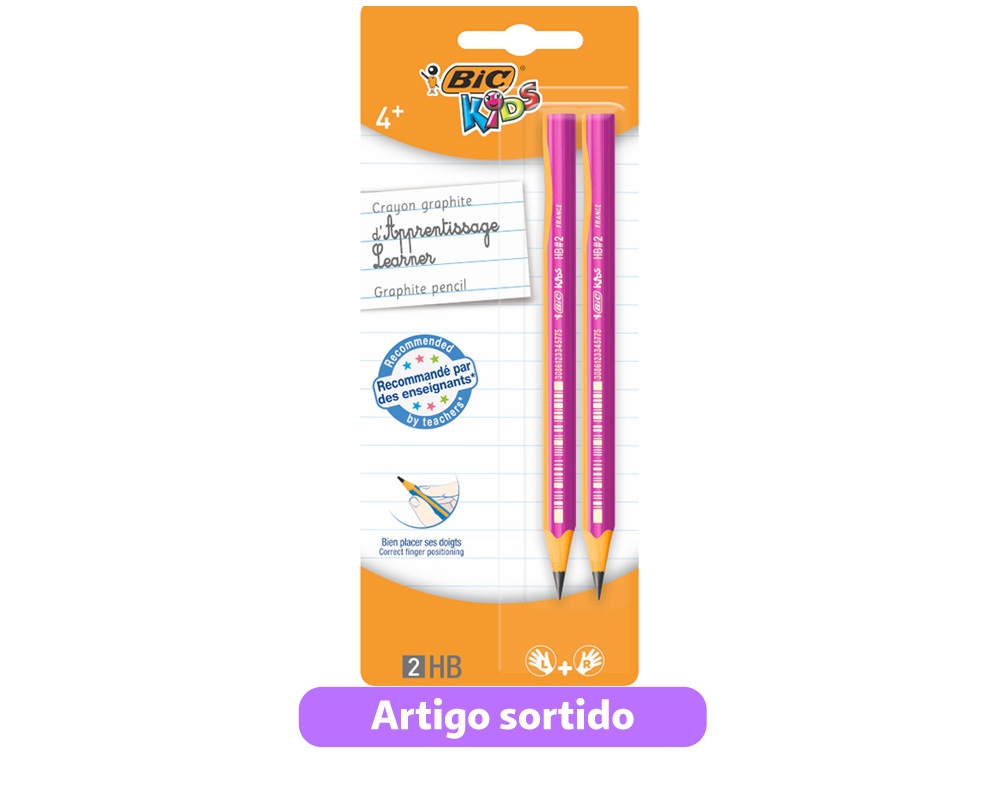 LÁPIS GRAFITE EVOLUTION BIC KIDS HB 2 UNIDADES