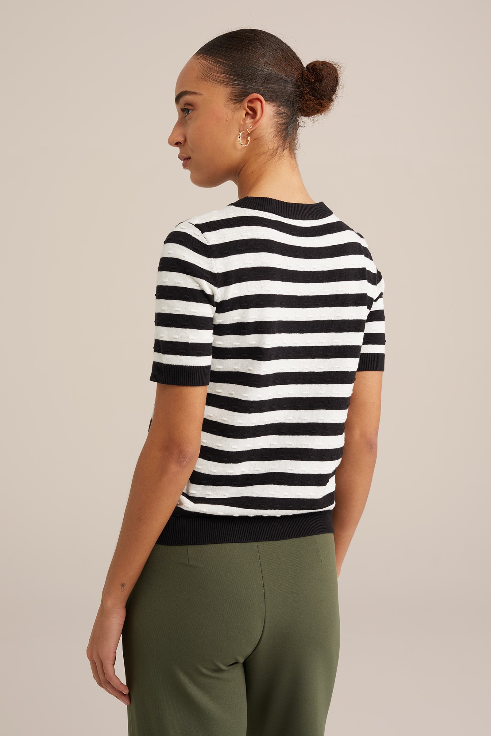 trui met dessin WE Fashion Zwart
