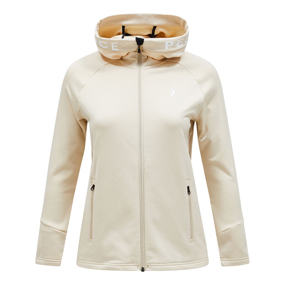 Rider Zip Hettegenser Dame Beige