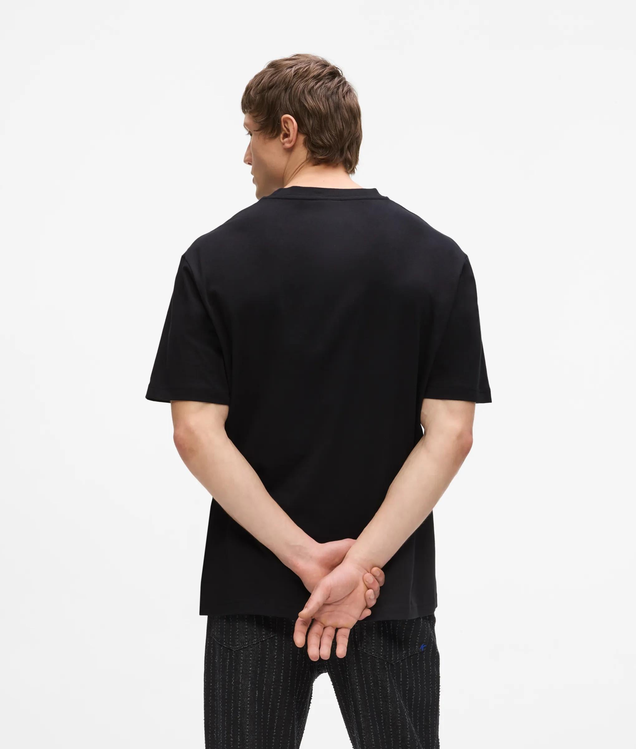 Ruimvallend T-shirt met pinstripe-print