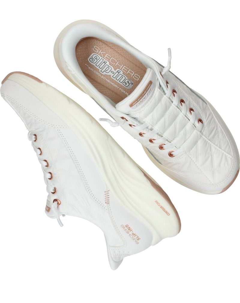 Skechers Skechers Slip-Ins Contour Foam Cozy Fit Sneakers Wit Dames