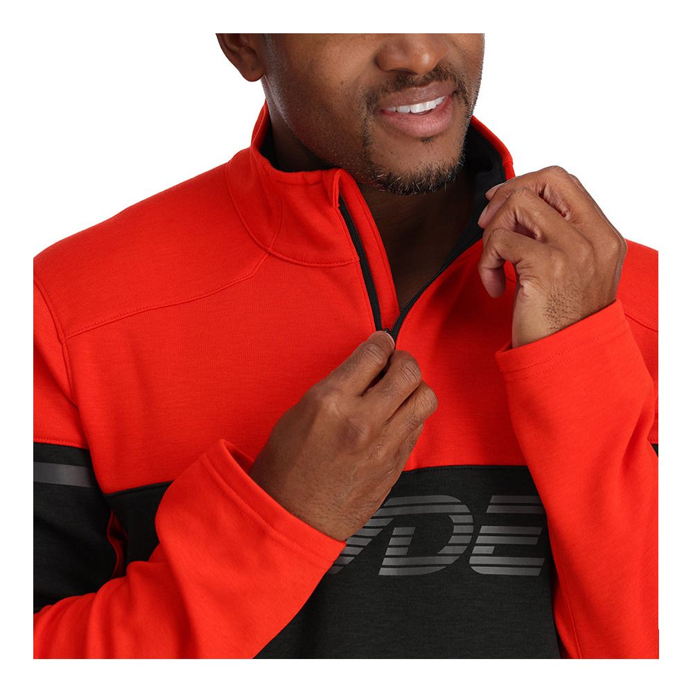 Spyder SPEED FLEECE 1/2 ZIP - Polaire Homme volcano