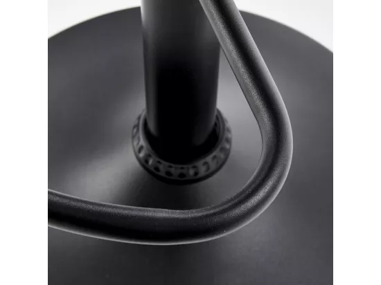Tabouret de bar en éco-cuir marron avec pied en métal noir BIRMINGHAM