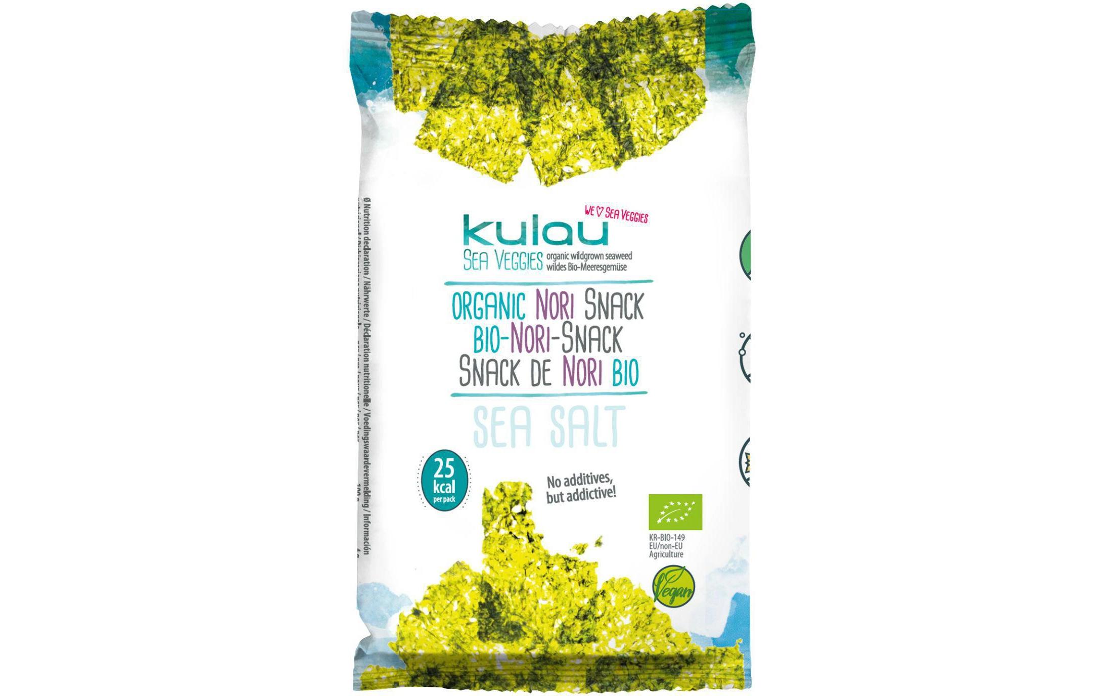 Bio Algen Nori-Snack 4 gFeiner Nori Algensnack mit Meeresalz