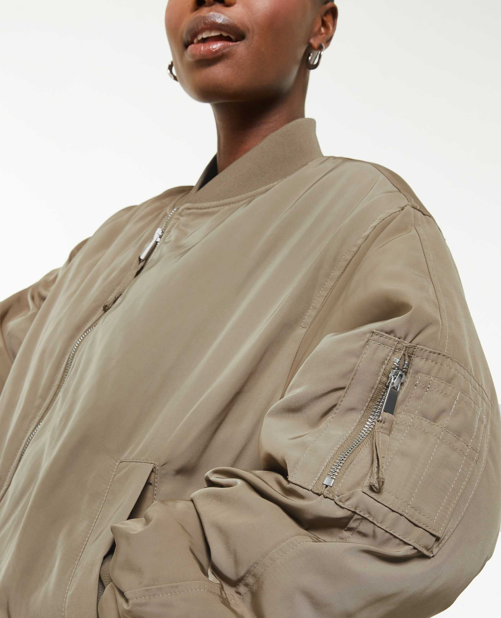 Bomber oversize - Vert kaki