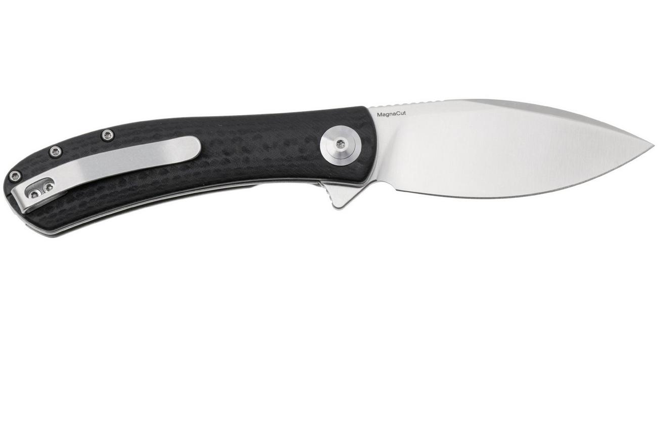 Trollsky Knives Mandu Evo MTE013 Satin MagnaCut, Black CarbonTex G10, zakmes, Michael Trollsky design