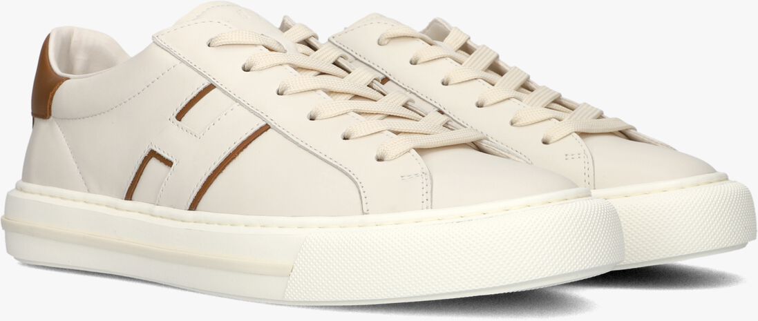 beige hogan lage sneakers h691 allacciato h