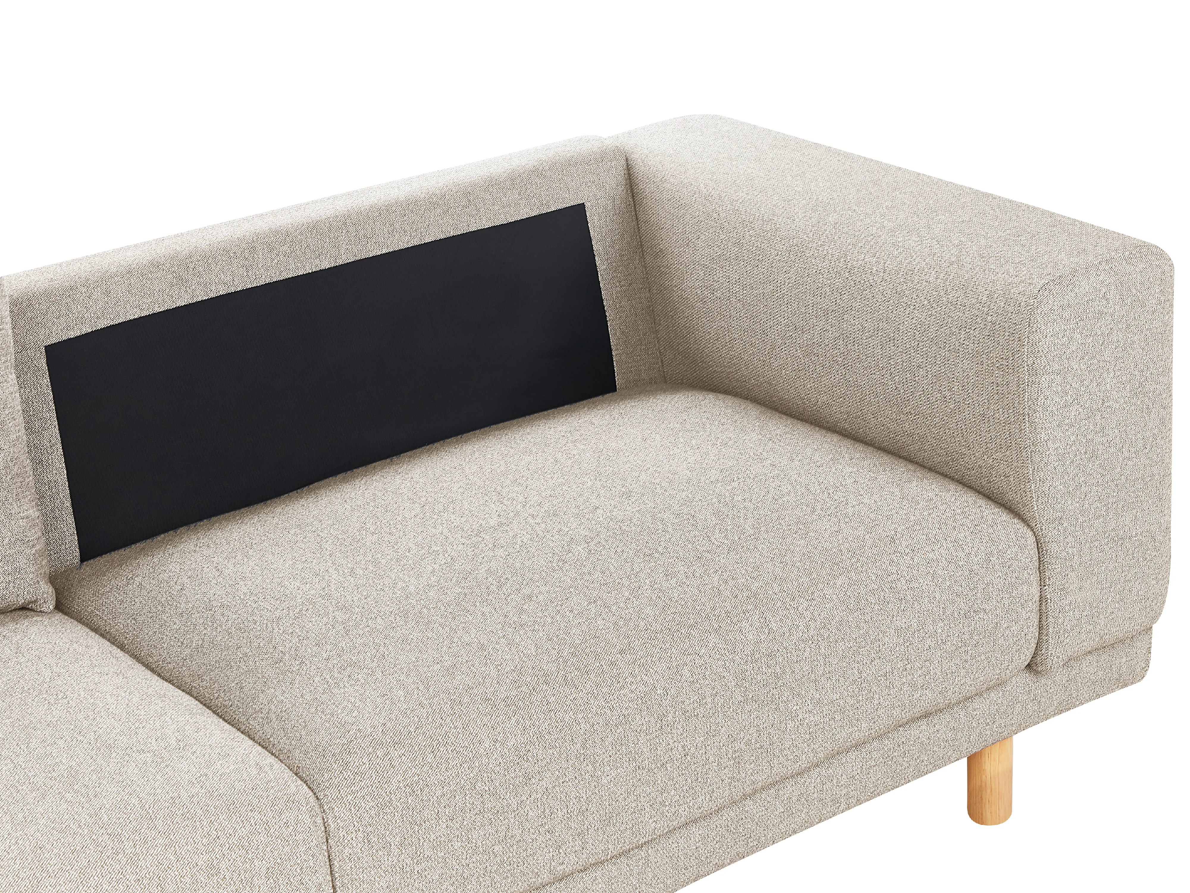 Bank 3-zits NIVALA Stof Lichtbeige