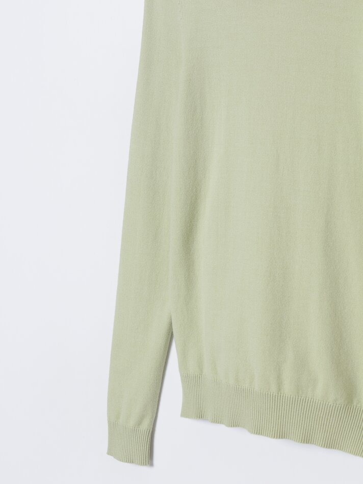 Suéter de gola alta - Verde Pistache
