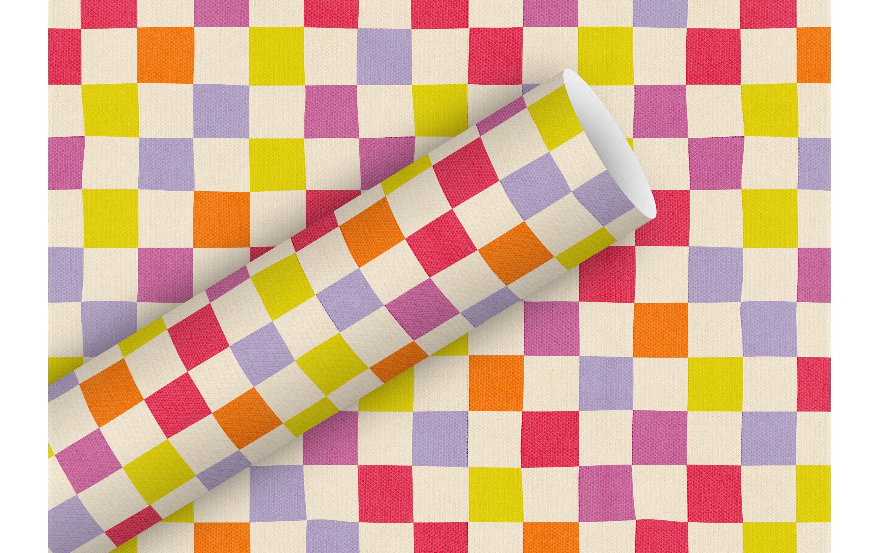 Geschenkpapier By Nature Check Up Candy 2 m x 70 cmPapierrolle zum Einpacken von Geschenken