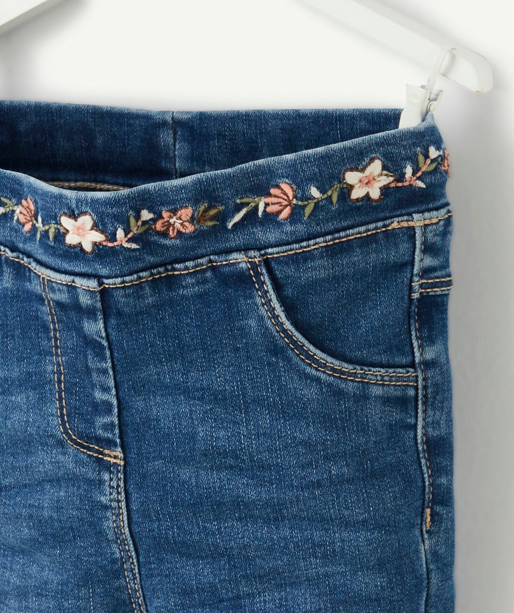 TREGGING EN DENIM AVEC BRODERIE SUR LA CEINTURE BÉBÉ FILLE