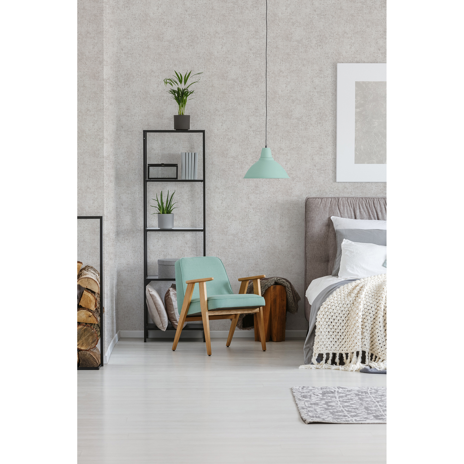 Vliestapete - beige-gold - Putzoptik - 10 Meter