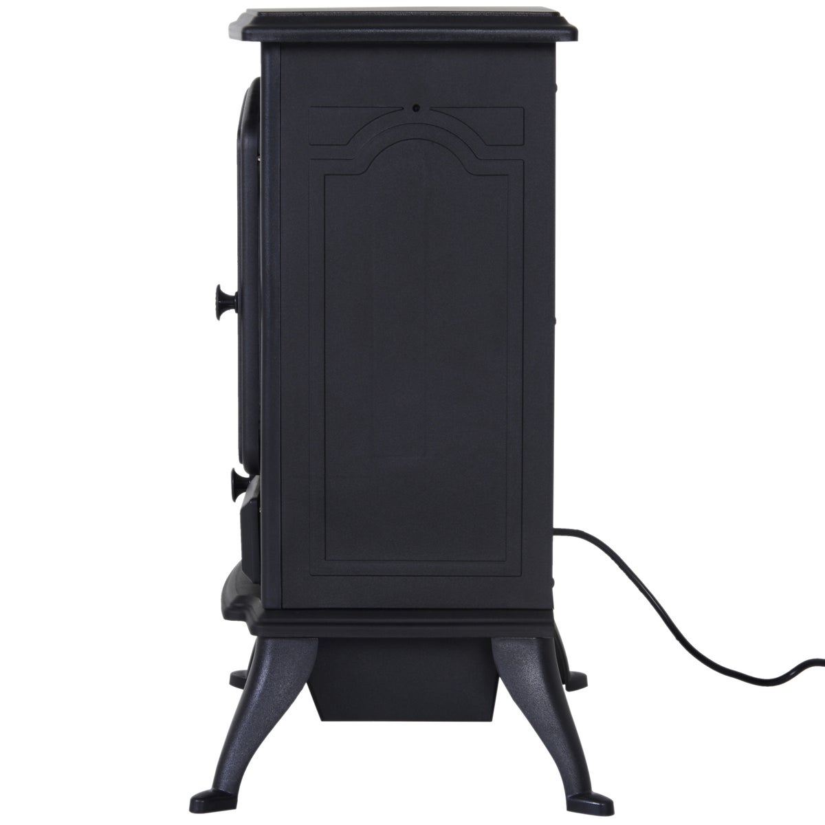 HOMCOM elektrische haard (model 6), L45 x B28,5 x H54 cm, kunststof en veiligheidsglas, zwart