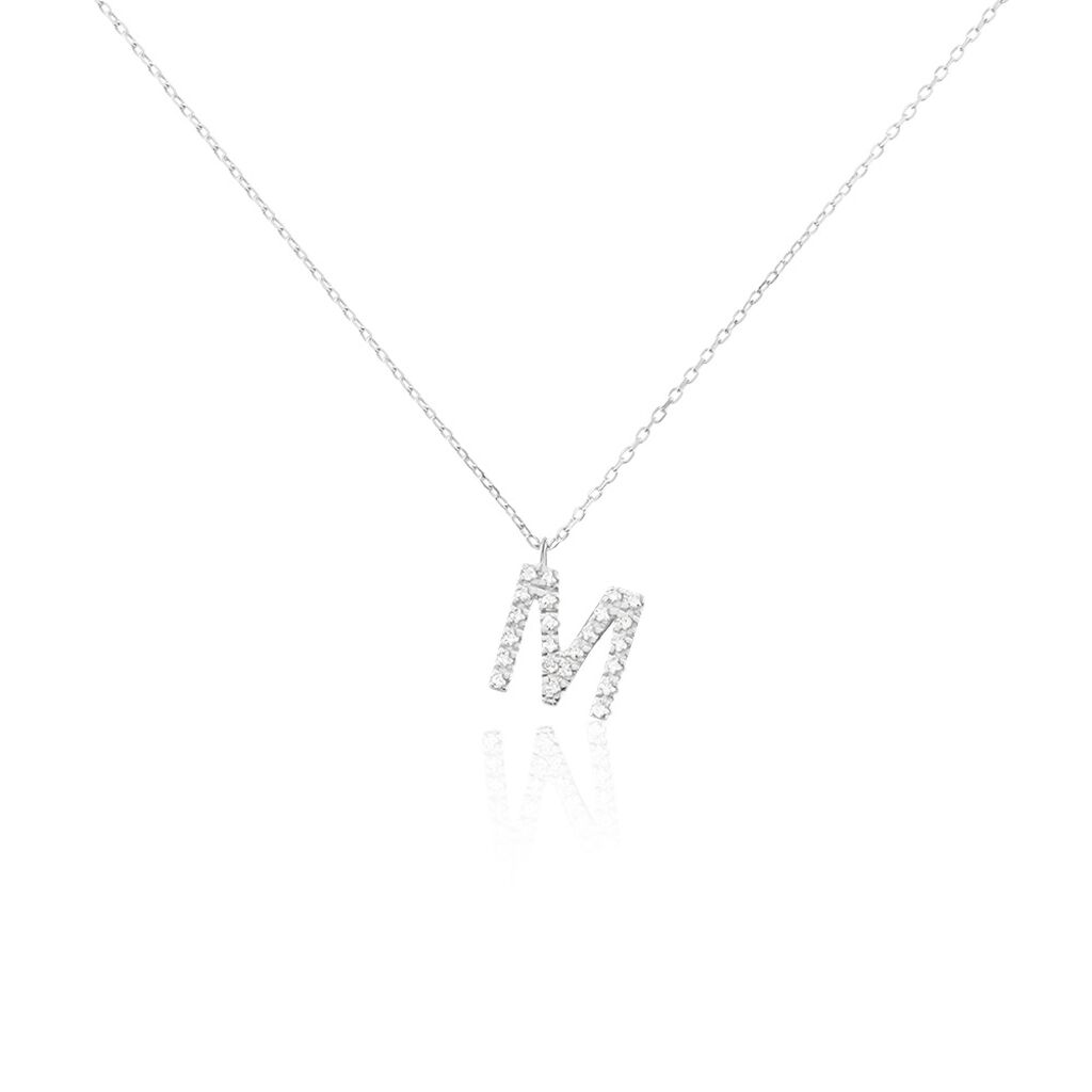 Collier Oran Or Blanc Diamant