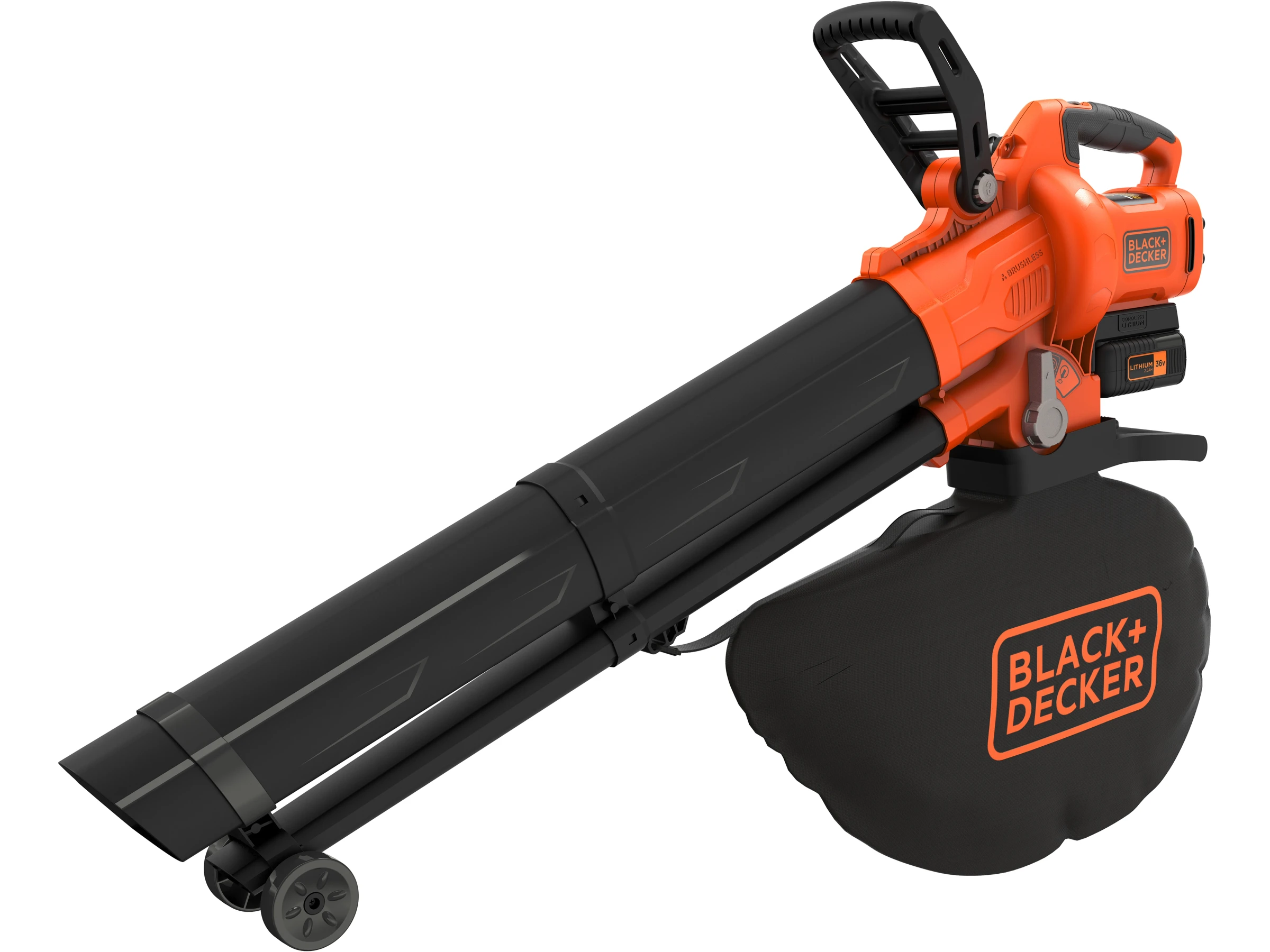 Black+Decker Akku-Laubbläser und -Sauger BCBLV3625L1 Bürstenlos 36 V/2,5 Ah