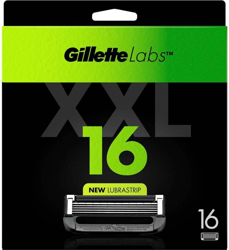 GilletteLabs - With Exfoliating Bar En Heated Razor - 16 Scheermesjes Van Gillette