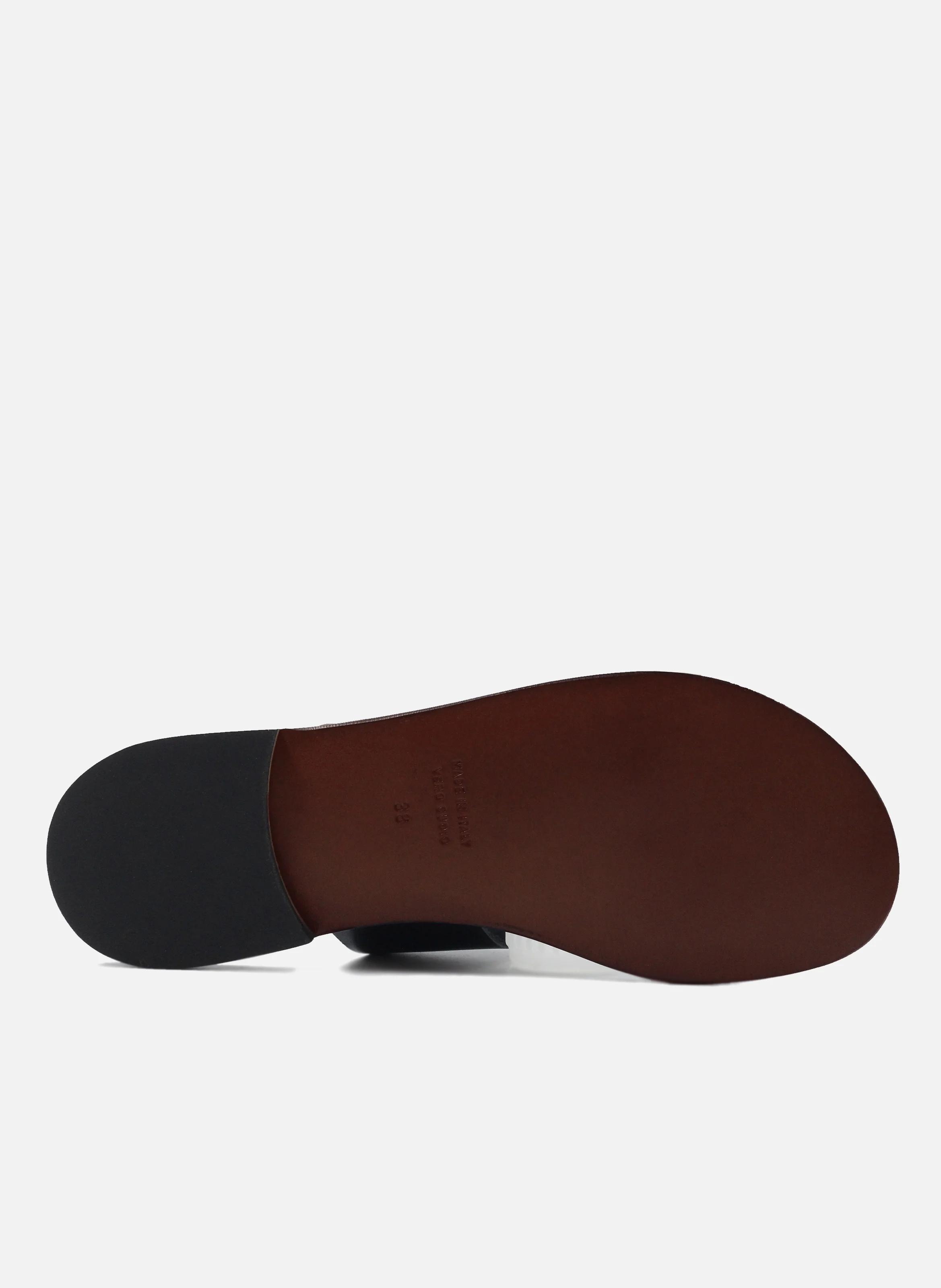 Sandales boucle cuir lisse | Noir