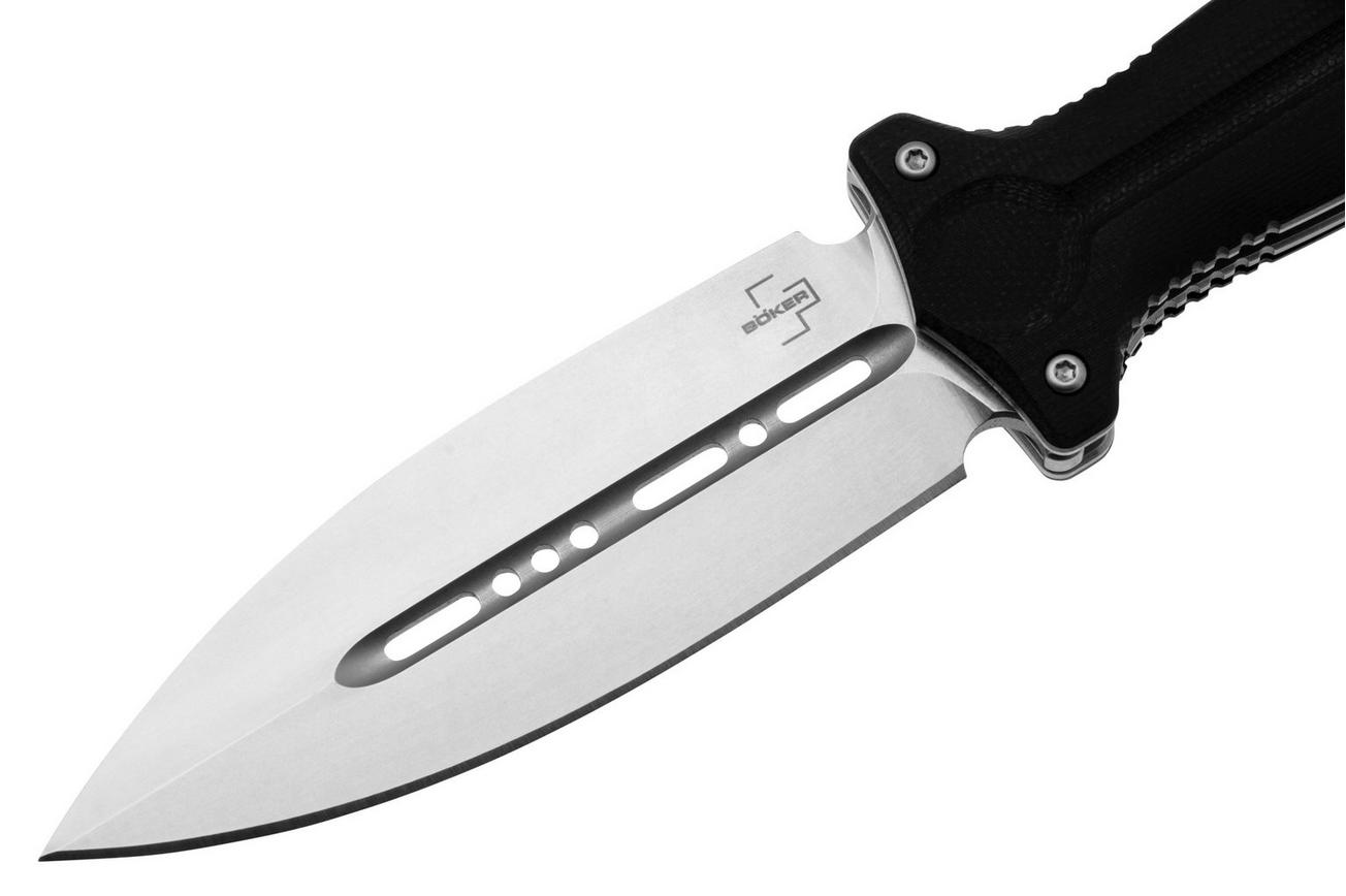 Böker Plus Cheus 01BO888 Stonewashed VG10, Black G10 zakmes, Alexey Ponomarev design