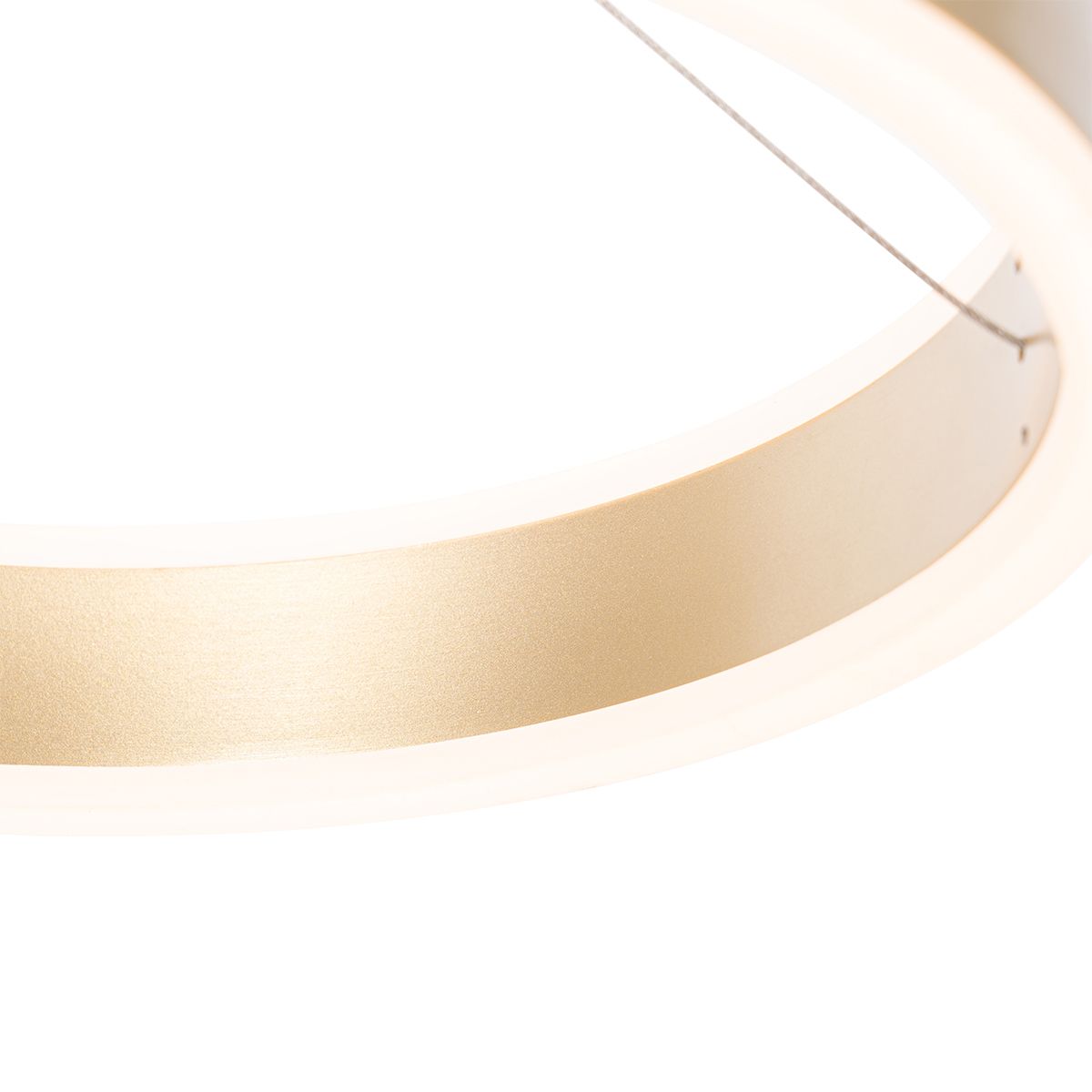 Hanglamp messing 30 cm incl. LED 3-staps dimbaar - Lyani