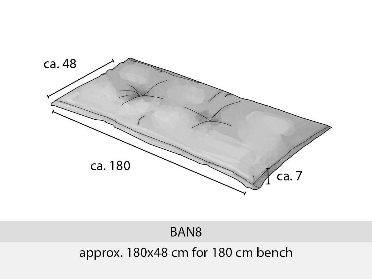 Madison Panama blend bankkussen - 180 cm