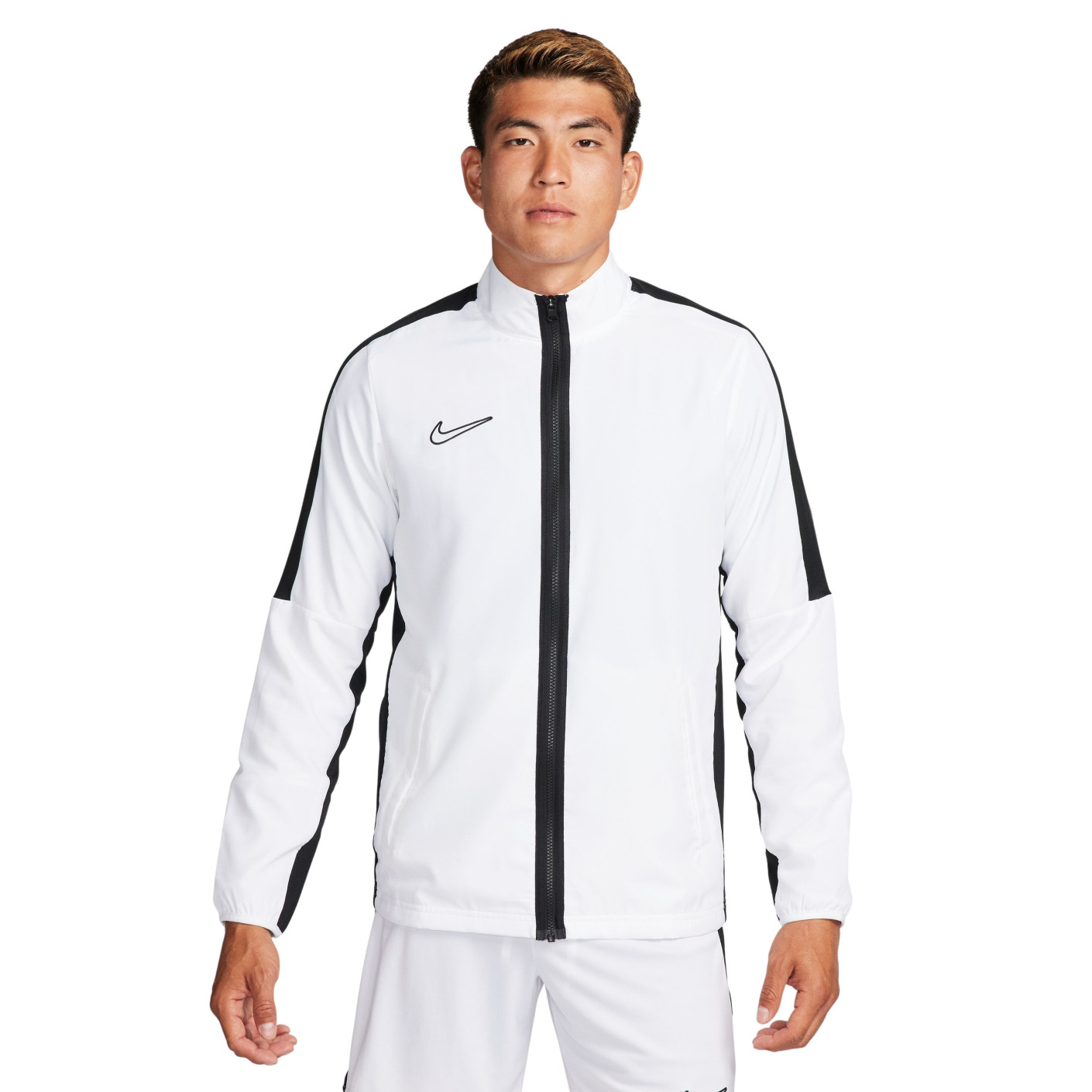 Nike Dri-FIT Academy 23 Trainingsjack Full-Zip Woven Wit Zwart
