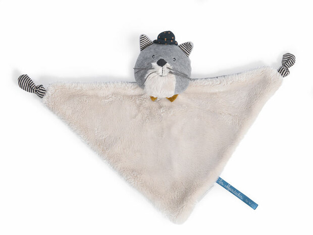 Doudou chat gris Fernand Les Moustaches - MOULIN ROTY