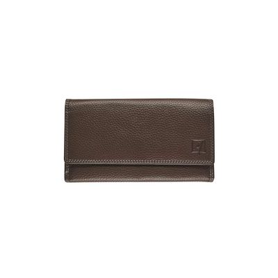 Porte-monnaie double fermeture éclair Dakota - brun - label M
