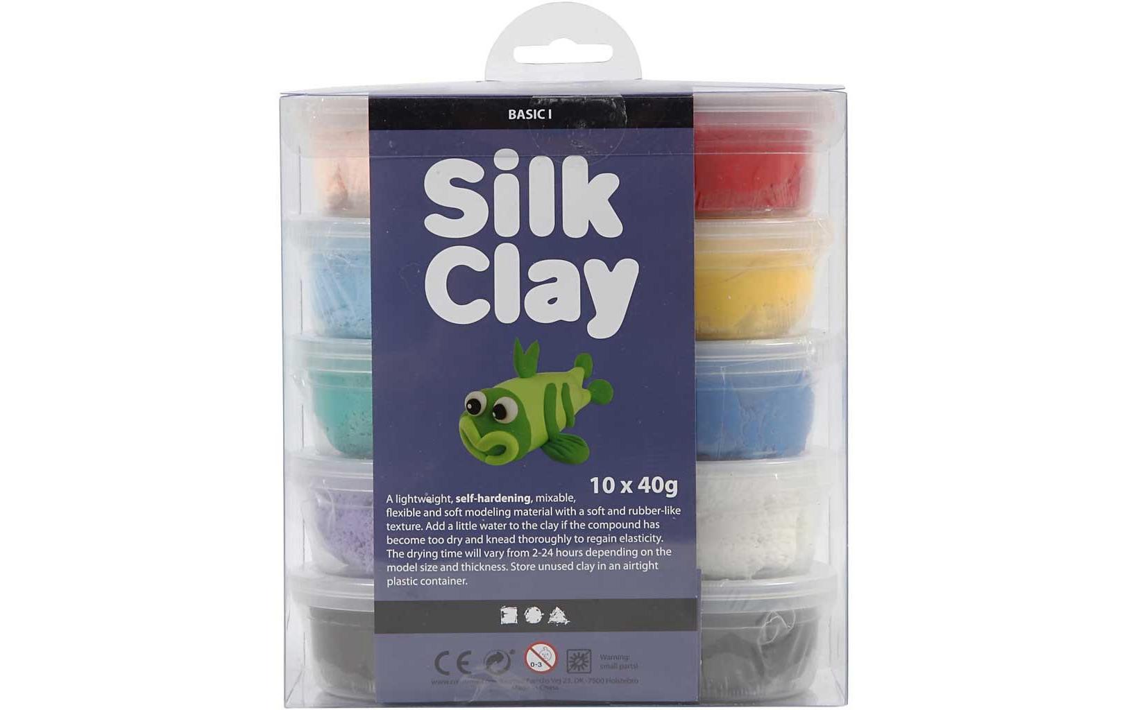 Modellier-Set Silk Clay 10 x 40 g MehrfarbigAufbewahrung Silk Clay