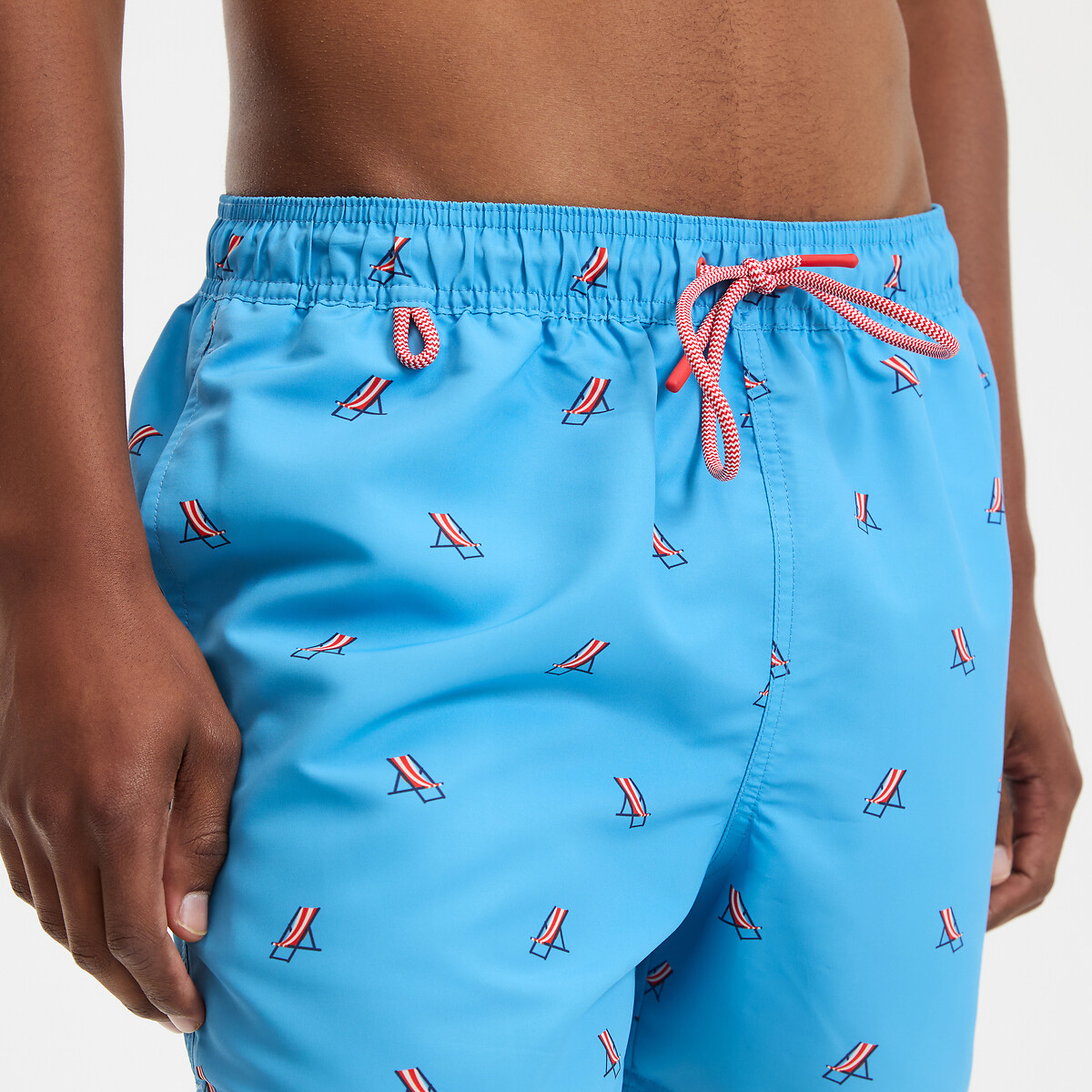 COLEÇÃO LA REDOUTE<br>Shorts de banho com estampa de cadeira de praia
